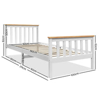 Artiss Single Wooden Bed Frame Bedroom Furniture Kids