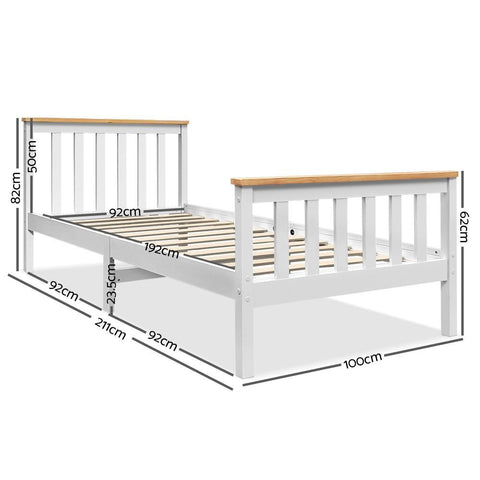 Artiss Single Wooden Bed Frame Bedroom Furniture Kids