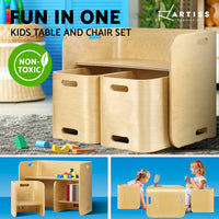 Kids Table and Chair Set Study Desk Dining Wooden