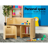 Kids Table and Chair Set Study Desk Dining Wooden