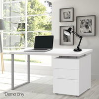 Artiss Metal Desk with 3 Drawers - White
