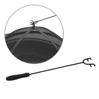 Grillz Round Outdoor Fire Pit BBQ Table Grill Fireplace