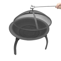 Fire Pit BBQ Charcoal Grill Smoker Portable Outdoor Camping Garden Pits 30"