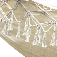 Gardeon Hanging Tassel Hammock Swing Bed Cream
