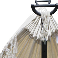 Gardeon Hanging Tassel Hammock Swing Bed Cream