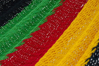 Jumbo Size Outdoor Cotton Hammock in Rasta
