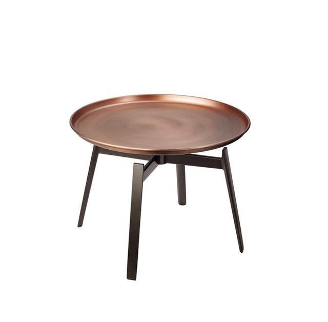 High Coffee Table with Metal Tray