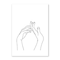 Abstract Women Line Drawing Nordic Poster&Prints Modern Canvas Painting Wall Art Yellow Girl Wall Picture Bedroom Home Decor