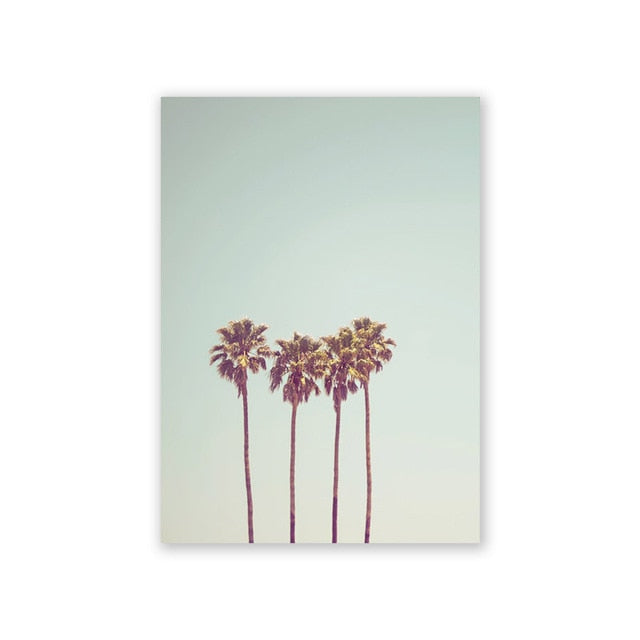 Nordic Style Beach Wall Art California Beach Canvas Painting Ocean Posters and Prints Decorations for Livingroom Home Decor