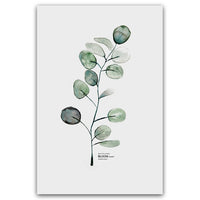 Simple Watercolor Vase Green Plant Art Poster Wall Art Print Canvas Painting Picture Modern Home Living Room Decoration Custom