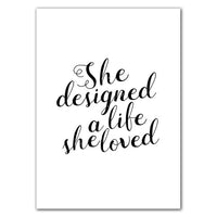 Live Love Laugh Inspiring Quotes Wall Art Canvas Painting Black White Wall Poster Prints For Living Room Modern Home Decor AL132