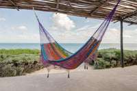 Deluxe Outdoor Cotton Mexican Hammock  in Colorina Colour