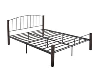 KING  bed frame w/ solidwood post in Black + Wenge