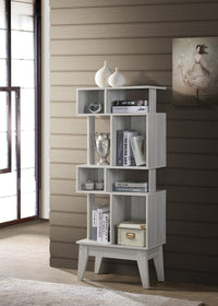 Display Shelf Cabinet In White Oak