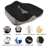 Coccyx Orthopedic Comfortable Memory Foam Chair Car Seat Cushion for Lower Back Tailbone Medical Hemorrhoids Cushion Almofadas