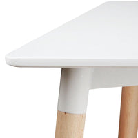 Artiss Beech Wood Dining Table - White