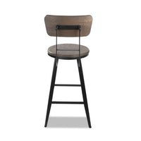 Artiss Set of 2 Industrial Style Swivel Bar Stools 66cm - Black