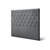 Double Size Bed Head Headboard Bedhead Fabric Frame Base CAPPI Grey