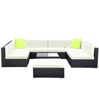 Gardeon 10PC Outdoor Furniture Sofa Set Wicker Garden Patio Lounge
