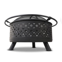 Fire Pit BBQ Grill Smoker Portable Outdoor Fireplace Patio Heater Pits 30"