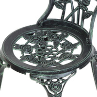 Gardeon Outdoor Furniture Chairs Table 3pc Aluminium Bistro Green