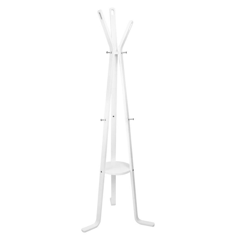 Artiss Wooden Coat Hanger Stand - White