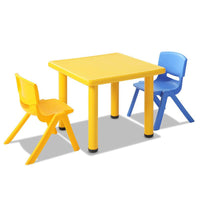 Keezi 5 Piece Kids Table and Chair Set - Yellow