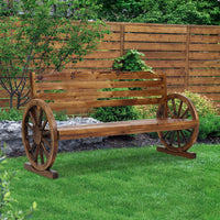 Gardeon Garden Bench Wooden Wagon Chair 3 Seat Outdoor Furniture Backyard Lounge