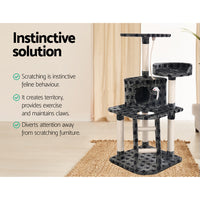 i.Pet Cat Tree Trees Scratching Post Scratcher Tower Condo House Furniture Wood Grey
