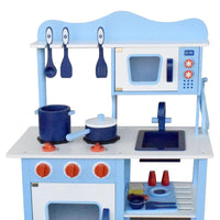Keezi Kids Wooden Kitchen Play Set - Blue