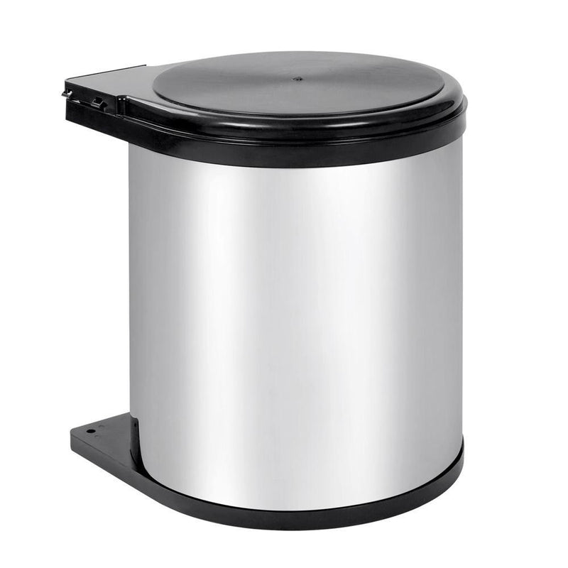 Kitchen Pull Out Stainless Steel Bin - Silver