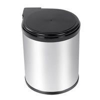 Kitchen Pull Out Stainless Steel Bin - Silver