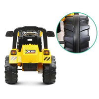 Kid's Electric Ride On Bulldozer Loader Digger - Yellow