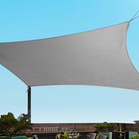 Instahut Sun Shade Sail Cloth Shadecloth Outdoor Canopy Rectangle 280gsm 6x8m