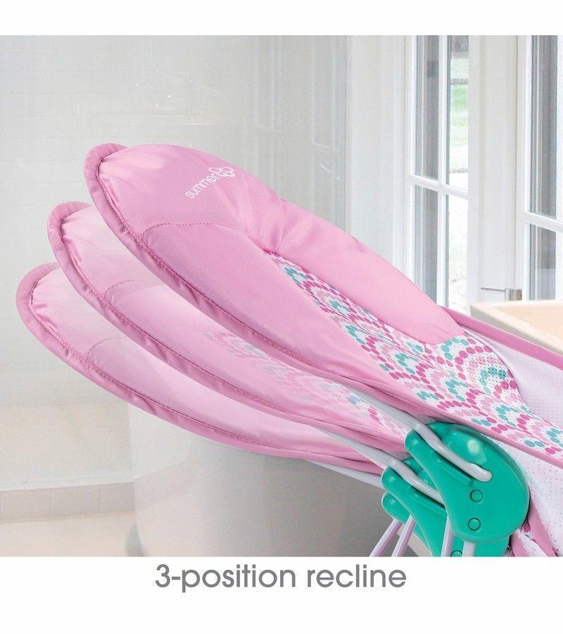 Deluxe Baby Bather - Pink Bubble Stripes