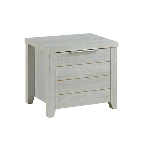 Cielo Bedside Table With Drawer White Ash