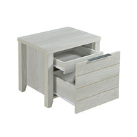 Cielo Bedside Table With Drawer White Ash
