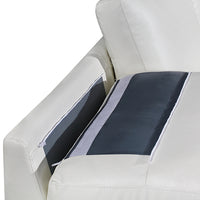 Diva Sofa U Shape Large Size White Colour Bonded Leather