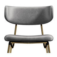 Kylie Modern Slategrey Dining Chair with Gold Legs Set of 2
