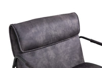 Linen Upholstered Armchair Lounge Chair with Sled Base