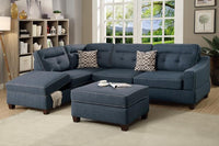 Fabric Lounge | Chaise Lounge | Arundel 3.5 Seater (Dark Blue)
