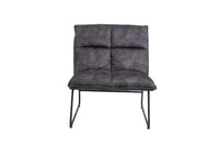 Dark Purple Slipper Accent Chair Lounge Chair Polyester Fabric Sled Base