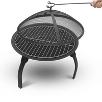 Fire Pit BBQ Charcoal Smoker Portable Outdoor Camping Pits Patio Fireplace 22"