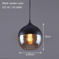 Nordic Modern loft hanging Glass Pendant Lamp