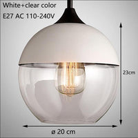 Nordic Modern loft hanging Glass Pendant Lamp