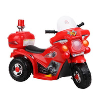 Kid's Electric Ride on Patrol Motorbike - Red
