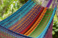 Deluxe Outdoor Cotton Mexican Hammock  in Colorina Colour